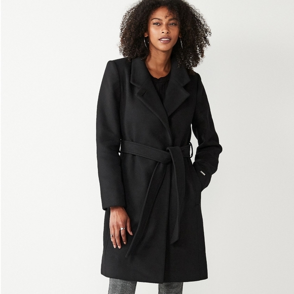 Ladies Large Nine West Felt Coat Size: L